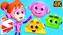 Five Little Shapes Nursery Rhyme | Learn Shapes for Kids | Baby Songs Kids TV