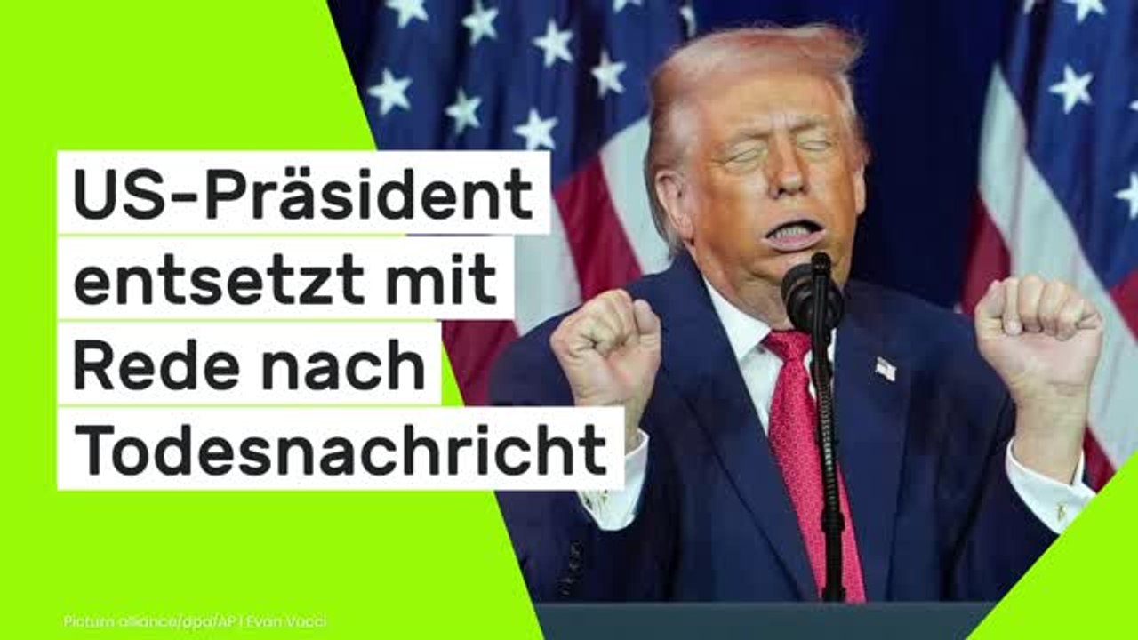 Donald Trump: 'Typisches narzisstisches Verhalten' - US-Präsident entsetzt mit Rede nach Todesnachricht