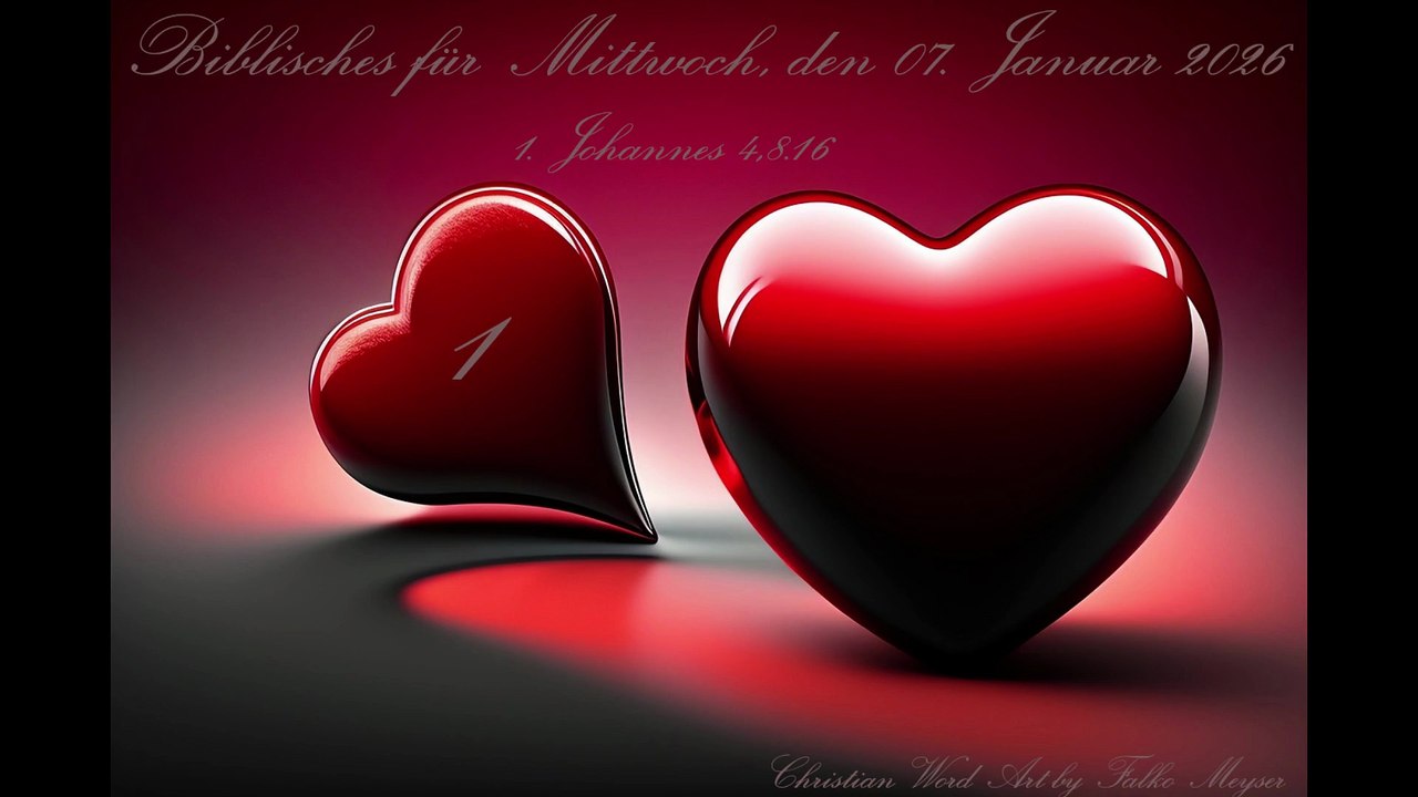 Biblisches für Mittwoch, den 07. Januar 2026, zu 1. Johannes 4,8.16
