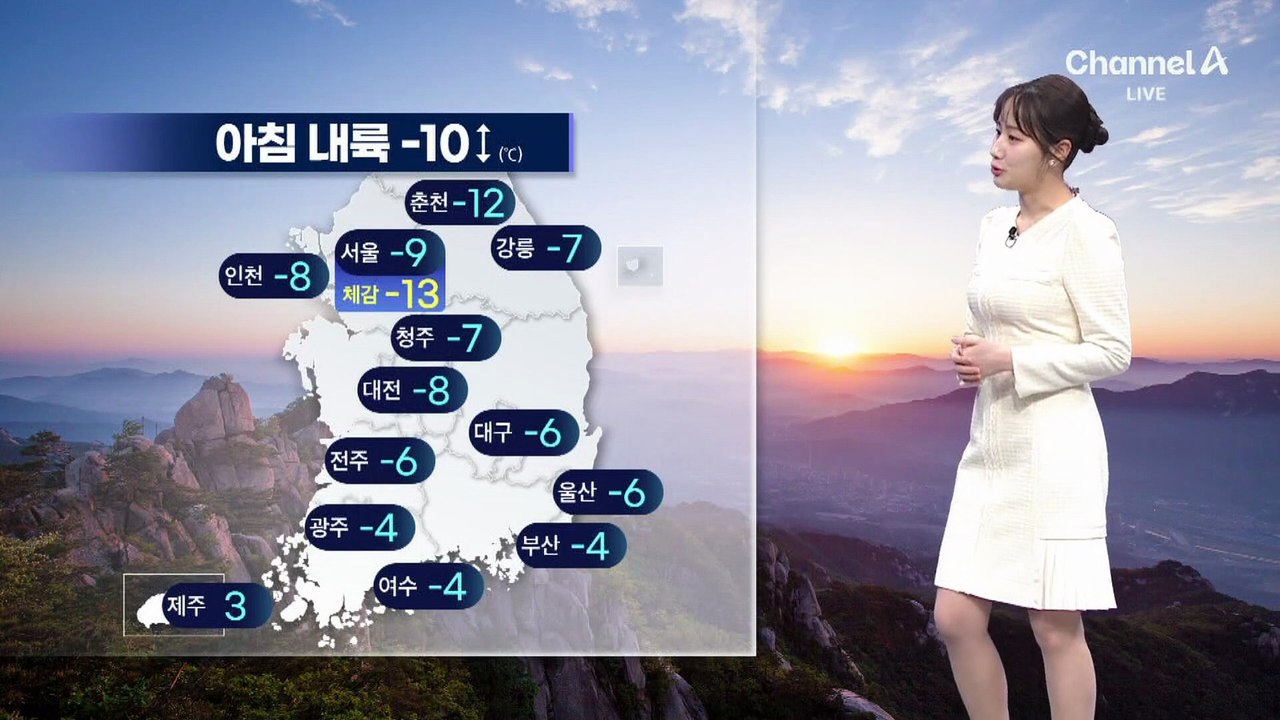 [날씨]반짝 한파 ‘10도 뚝’…아침 -9도, 체감 -13도