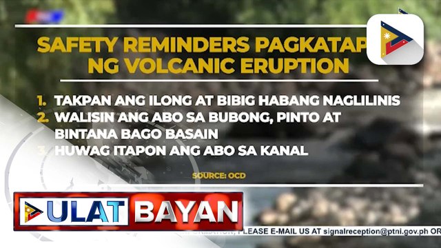 Mga dapat tandaan para maging ligtas sa banta ng volcanic eruption | ulat ni Joyce Salamatin