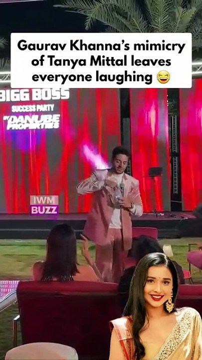 Winner Gaurav Khanna mimics Tanya Mittal in a hilarious way at the Bigg Boss 19 success party, share your thoughts