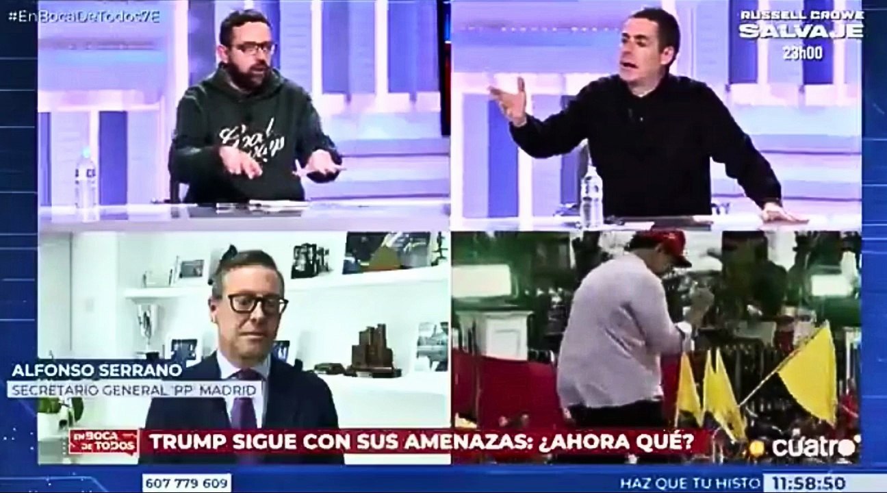 Antonio Naranjo cierra el pico a los lacayos de Sánchez que defienden a Maduro: «Olé los cojones de Trump»