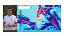 Ciclogénesis con lluvias de 100 a 200 mm en Argentina
