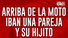 Quisieron robarles la moto y los hicieron chocar contra una camioneta