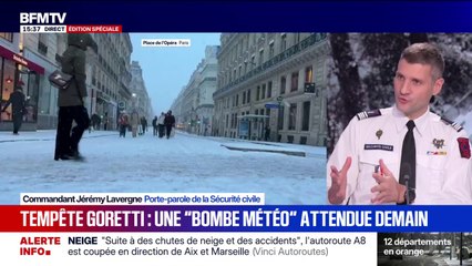 Tempête Goretti: On na pas le même type de message quand il sagit de chutes de neige ou de vents violents, explique le porte-parole de la Sécurité civile