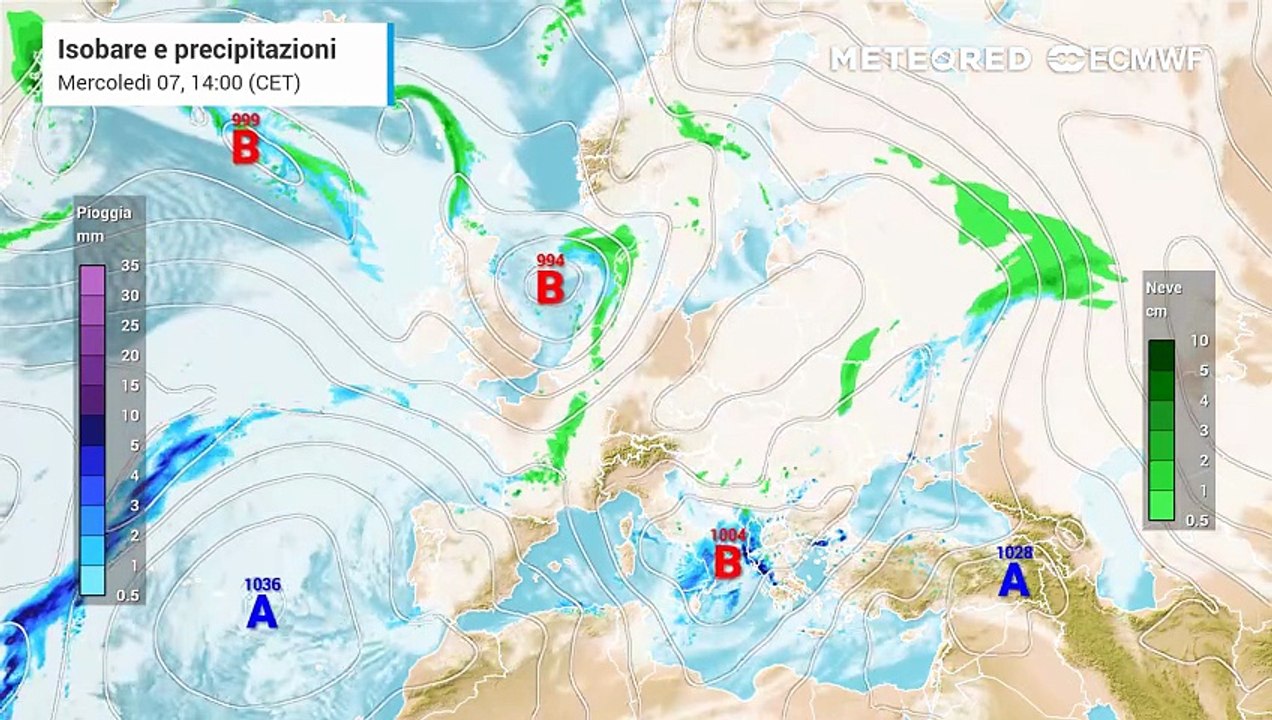 Meteo, la tempesta Goretti avrà effetti importanti nei prossimi giorni in Europa