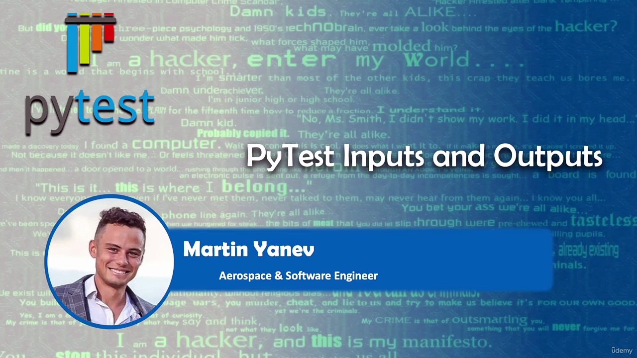 Lesson 15 |  PyTest Inputs and Outputs  | Playw...
