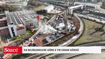 Ankara'da Emniyet Yediemin Otoparkı’ndaki yangında ilk belirlemelere göre 6 tır zarar gördü