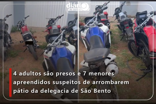 4 adultos são presos e 7 menores apreendidos suspeitos de arrombarem pátio da delegacia de São Bento