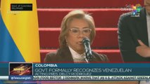 Colombian gov. formally recognizes Venezuelan Acting pres. Delcy Rodriguez