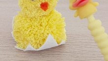 🐣 Cute and Funny Yarn Chick  #yarncraft #chicks #yellow