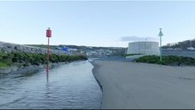 New footage reveals growing shingle bank making Aberaeron harbour impassable
