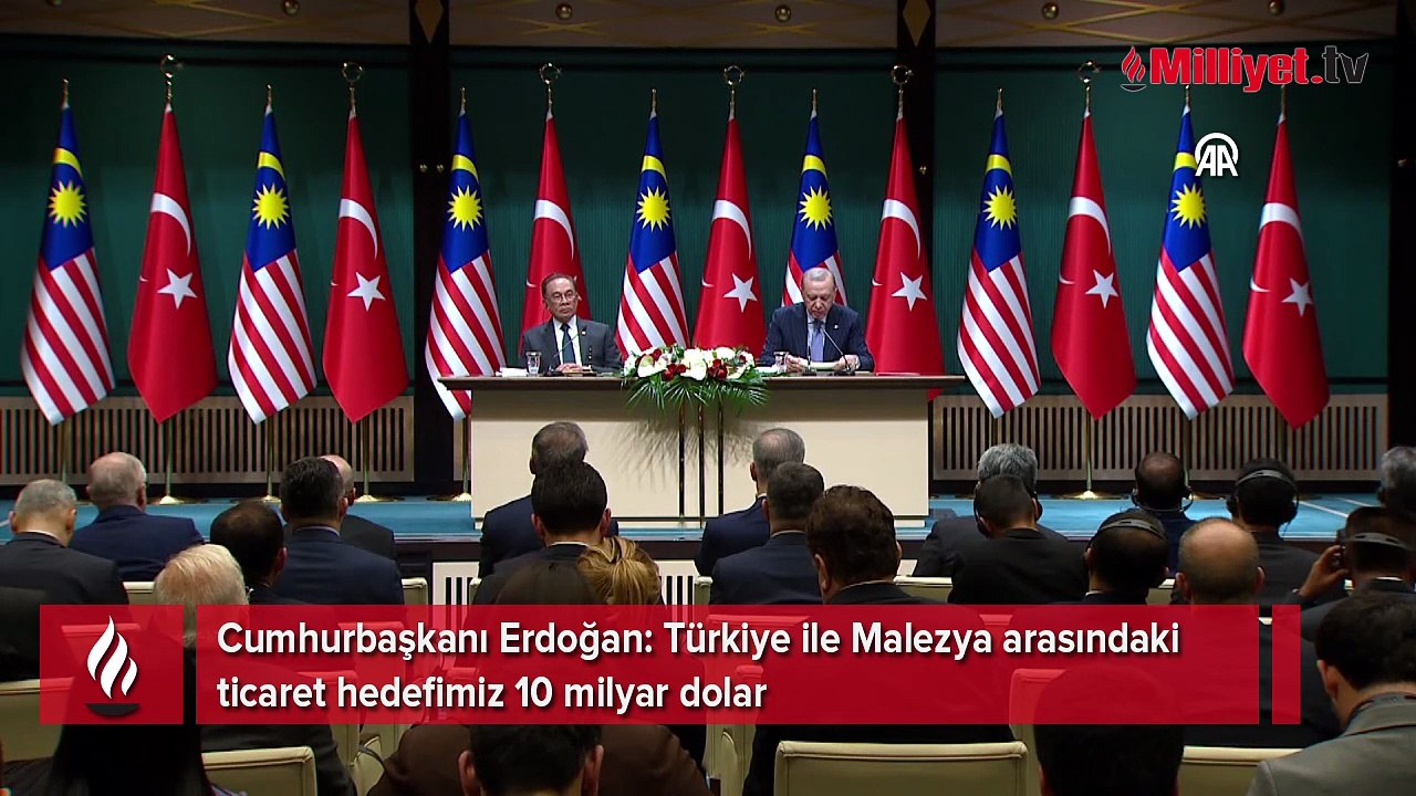 Cumhurbaşkanı Erdoğan: Türkiye ile Malezya arasındaki ticaret hedefimiz 10 milyar dolar
