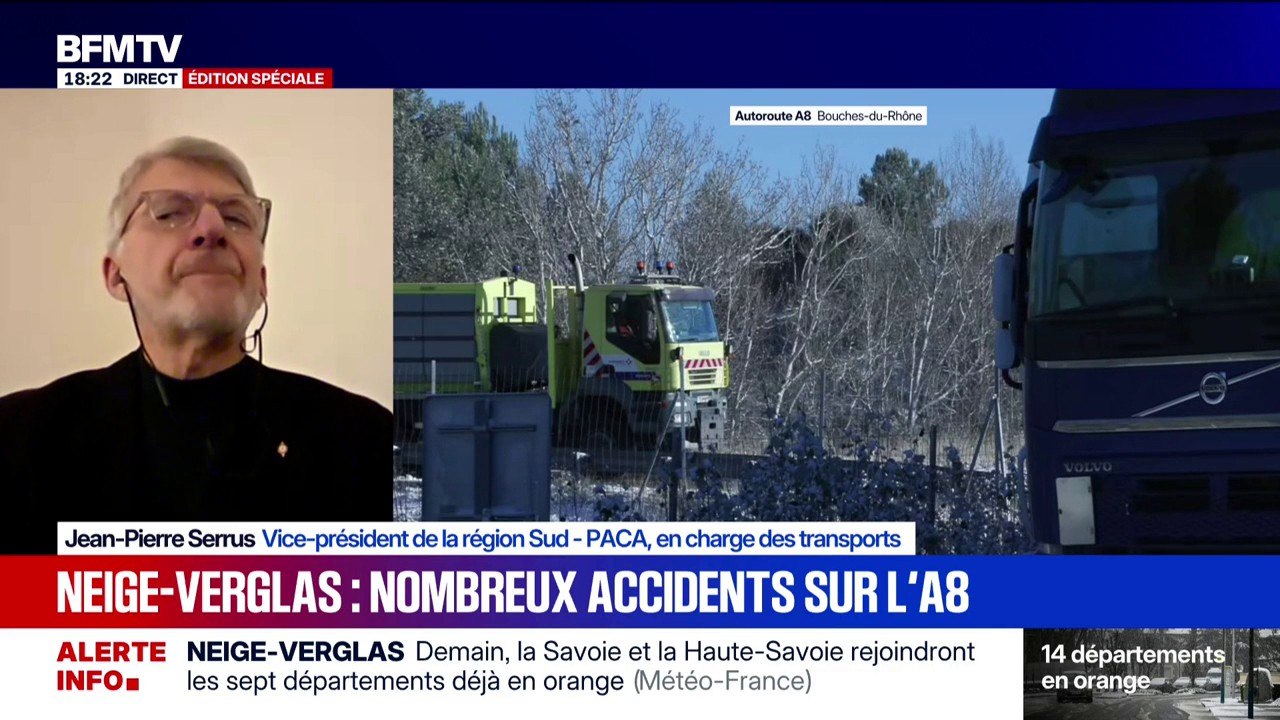 Neige-verglas: "On tire les leçons et on fait le job", assure le vice-président de la région Sud-PACA, en charge des transports