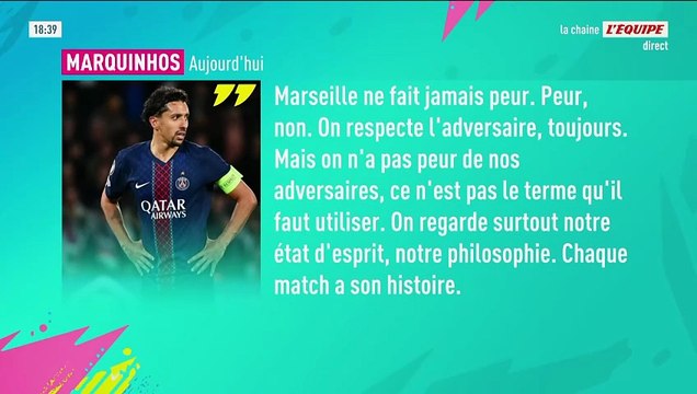 Marquinhos avant le Trophée des champions entre le PSG et l'OM : « Marseille ne fait jamais peur » - Foot - Trophée des Champions - PSG