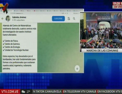 Vpdta. Sectorial Jiménez denunció los daños que ocasionó el ataque de EE.UU. en el IVIC