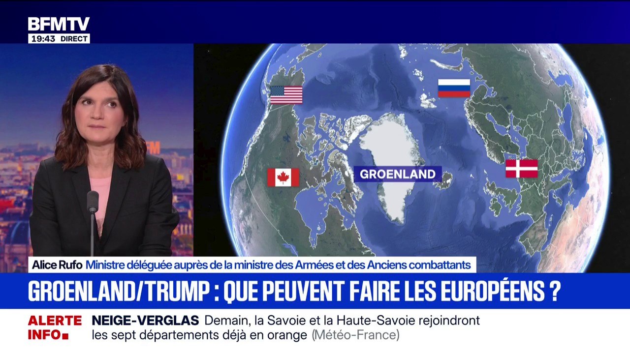 Groenland: "Il n'y a pas de scénarios dans lequel un État membre de l'OTAN viole la souveraineté d'un autre État membre", affirme Alice Rufo, ministre déléguée des Armées