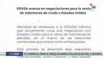 PDVSA advances negotiations for the sale of crude oil volumes to the United States.