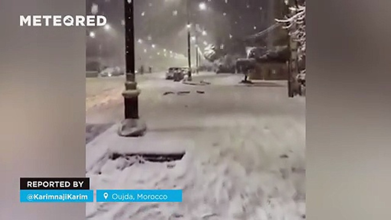 Snow returns after 14 years to Oujda, Morocco