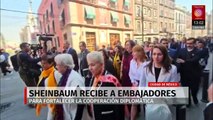 Sheinbaum recibe a embajadores para fortalecer cooperación diplomática en CDMX