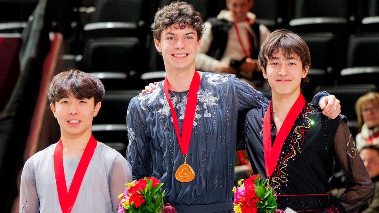 Championnats nationaux canadiens de patinage 2026 - Hommes junior et danse sur glace junior - Cérémonie de la victorie