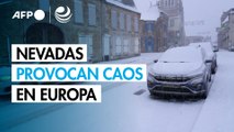 Temporal de nieve provoca caos en el transporte en varios países europeos