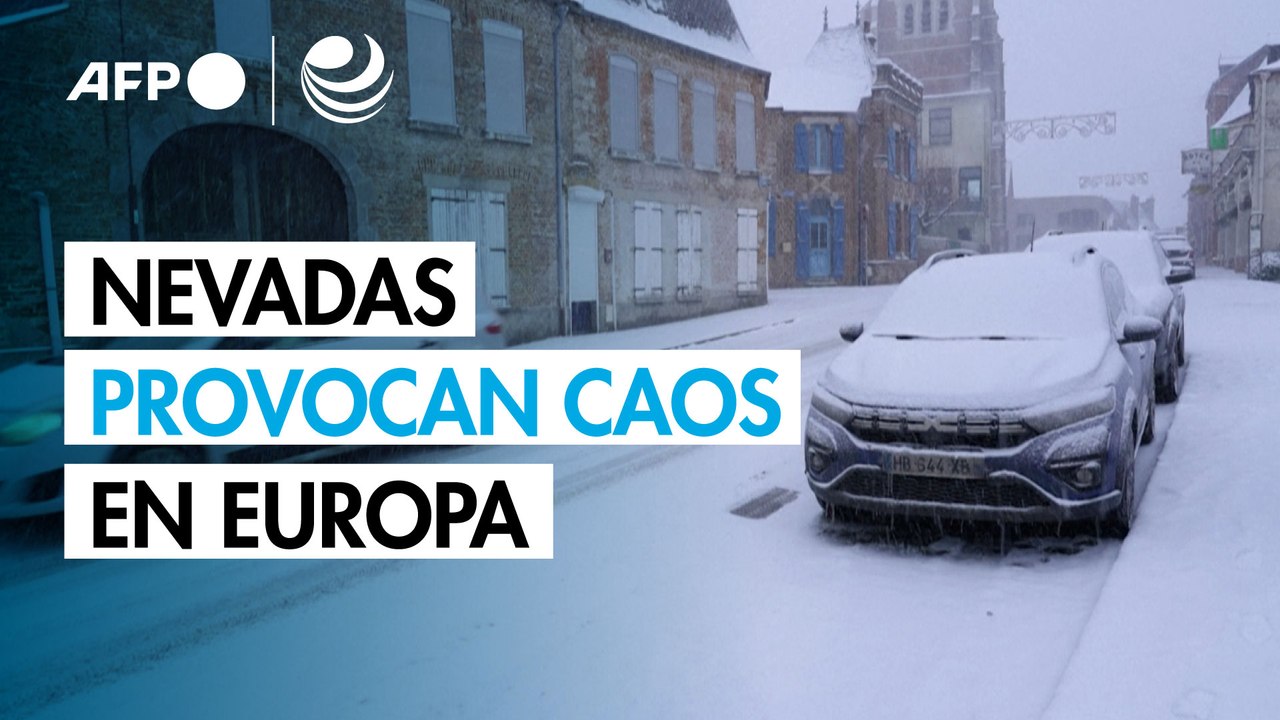 Temporal de nieve provoca caos en el transporte en varios países europeos