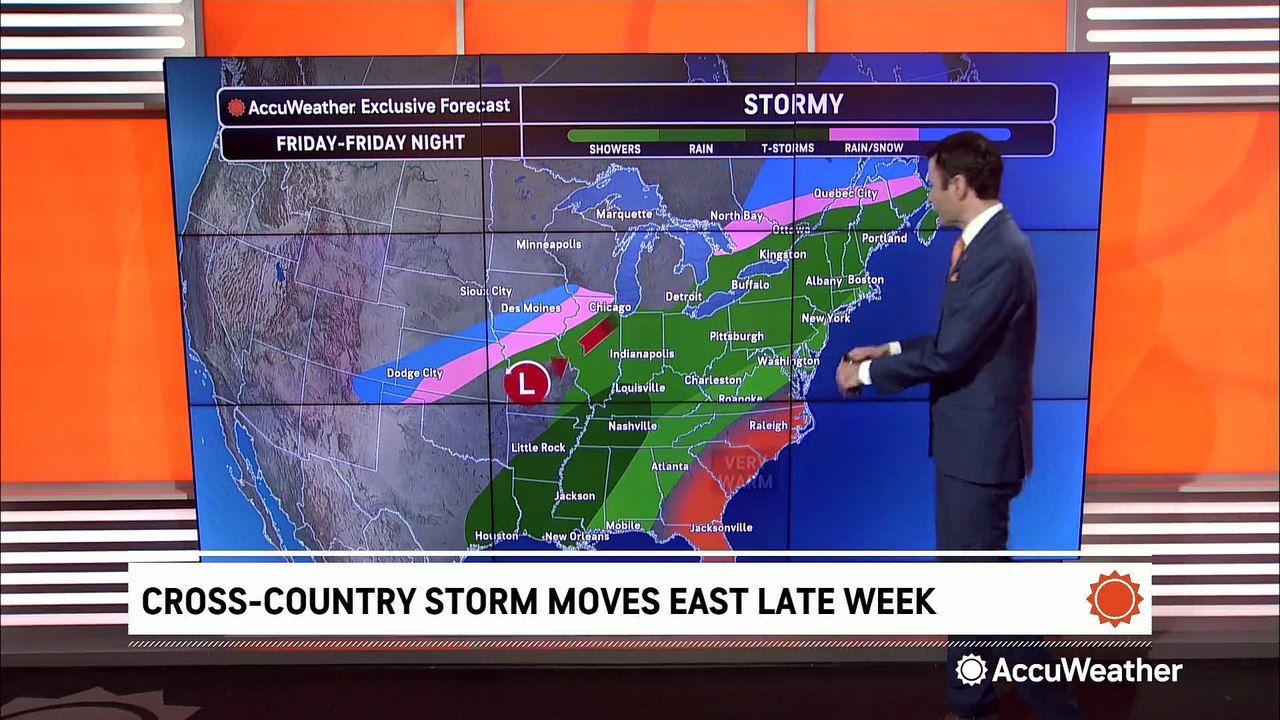 Cross-country storm to drench the Southeast