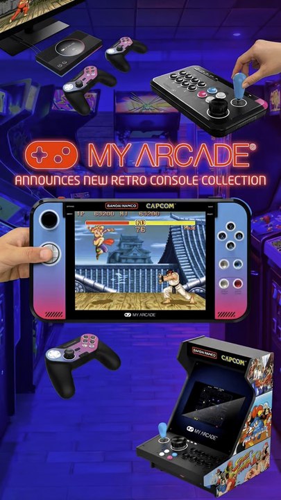 My Arcade annonce GameStation Retro, une console rétro incluant des jeux classiques de Bandai Namco et Capcom. Une expérience arcade nostalgique à domicile.