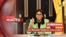 Pdta. Encargada Delcy Rodríguez convoca a unidad nacional por la paz