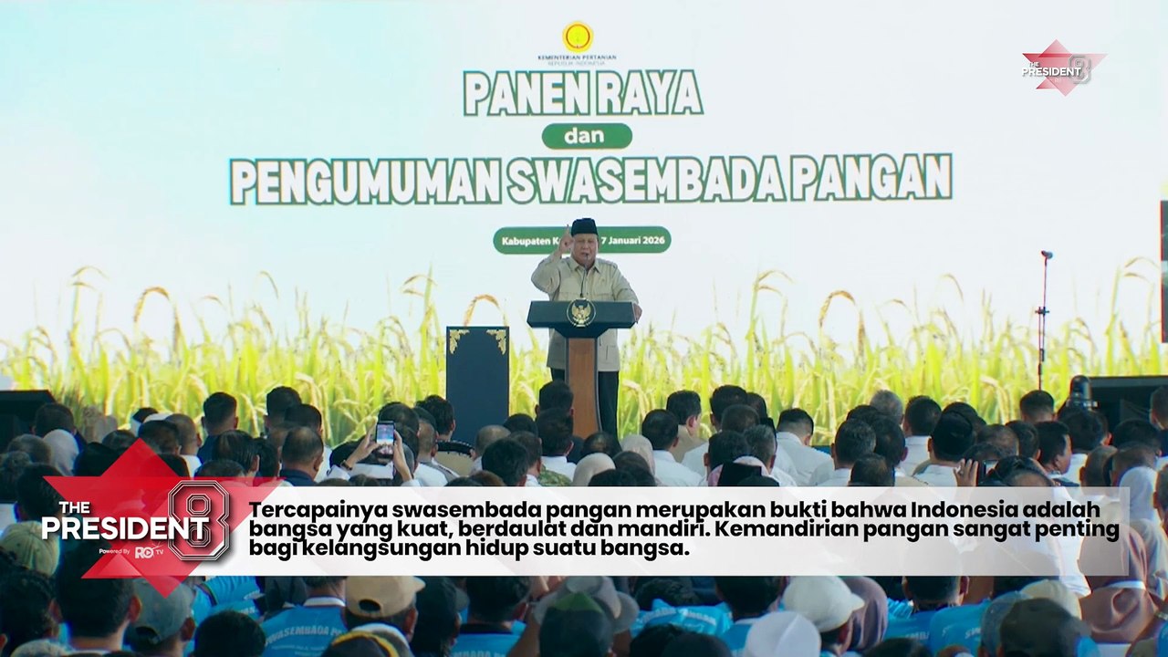 Prabowo Bangga Swasembada Pangan Tercapai dalam Setahun Kita Berdiri di Atas Kaki Sendiri