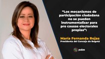 María Fernanda Rojas, presidenta del consejo, opinó sobre la revocatoria sobre Claudia López