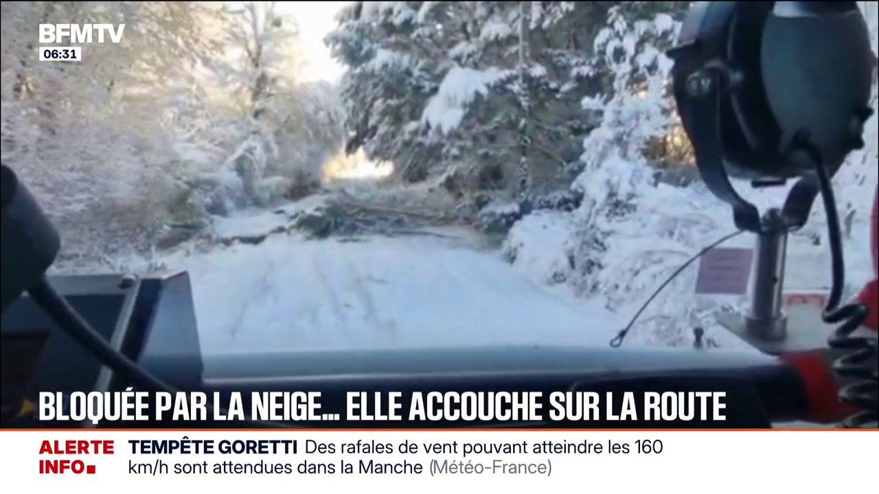 "C'est un accouchement qui va nous laisser plein de merveilleux souvenirs": bloquée par la neige, elle accouche sur la route