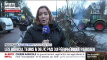Blocage des agriculteurs: des dizaines de tracteurs ont convergé vers la porte d'Auteuil à Paris
