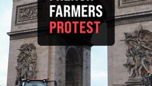 Protesting French farmers bring tractors to Paris