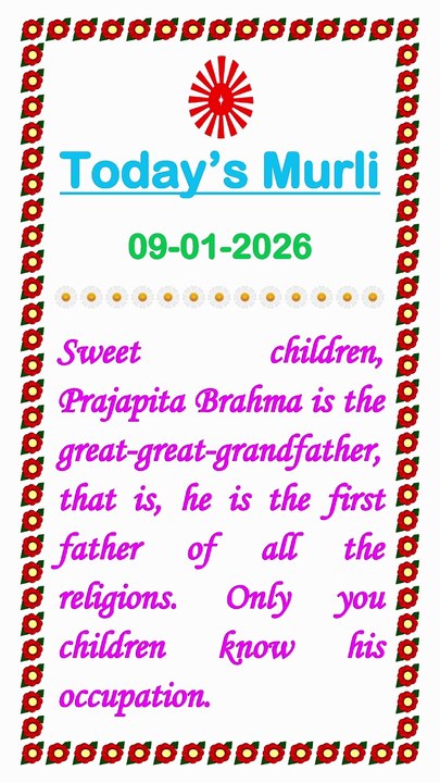 🇲🇰 Today’s Murli 9 January 2026 English | Today Murli in Male Voice | BRAHMA KUMARIS Murli in Eng