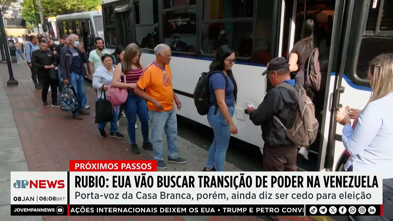 EUA têm plano de três fases para a Venezuela e inclui transição de poder, diz Rubio