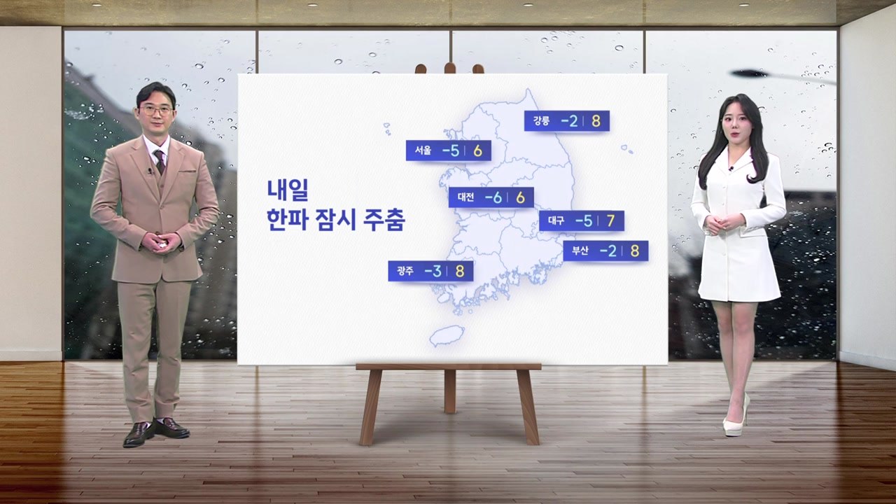 [날씨] 내일 한파 잠시 주춤...오후 전국 눈비 / YTN