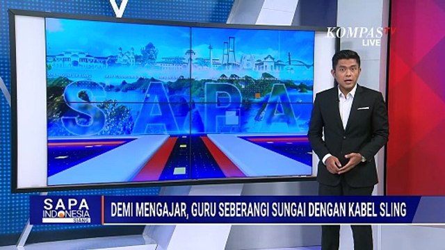 Guru di Aceh Nekat Seberangi Sungai Dengan Kabel Sling | SAPA SIANG