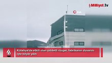 Rüzgarın şiddetine dayanamadı! Fabrikanın duvarı böyle uçtu