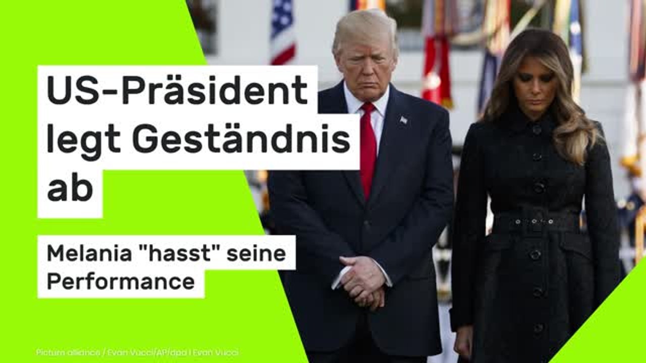 Donald Trump: US-Präsident legt Geständnis ab - Melania 'hasst' seine Performance