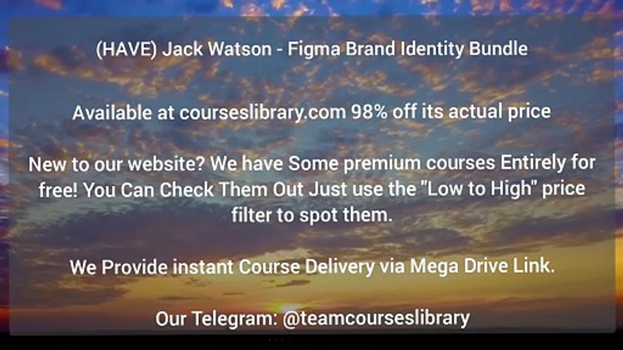 HAVE) Jack Watson - Figma Brand Identity Bundle