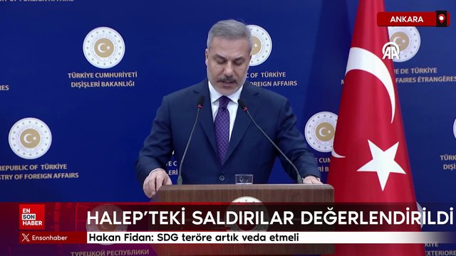 Hakan Fidan: SDG teröre artık veda etmeli