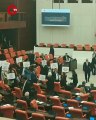 TBMM Genel Kurulu... DEM Parti'liler Halepte yaşanan olayları protesto etti