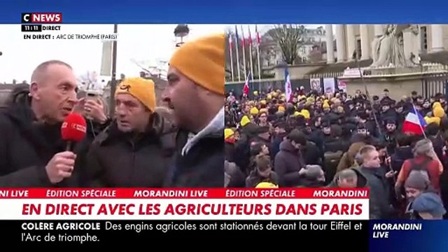 Regardez l’intégralité de l’émission spéciale de Jean-Marc Morandini ce matin sur CNews en direct avec les agriculteurs pendant 90 minutes place de l’Etoile à Paris - VIDEO