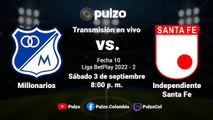 🔴 EN VIVO: Millonarios vs. Independiente Santa Fe | Pulzo