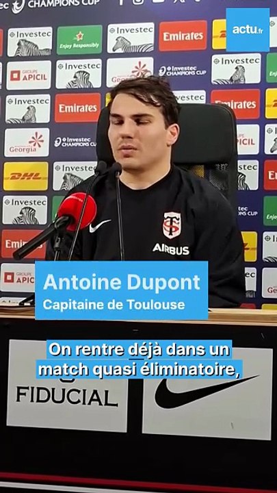 Antoine Dupont (Toulouse) : "On s'est tiré une balle dans le pied"