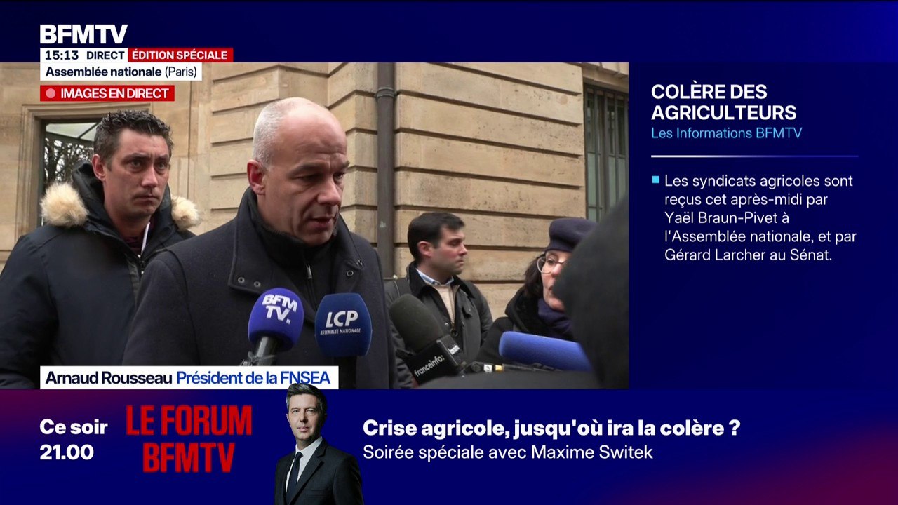 "Si le Mercosur devait être signé", la FNSEA contrôlera la conformité des produits importés, promet Arnaud Rousseau