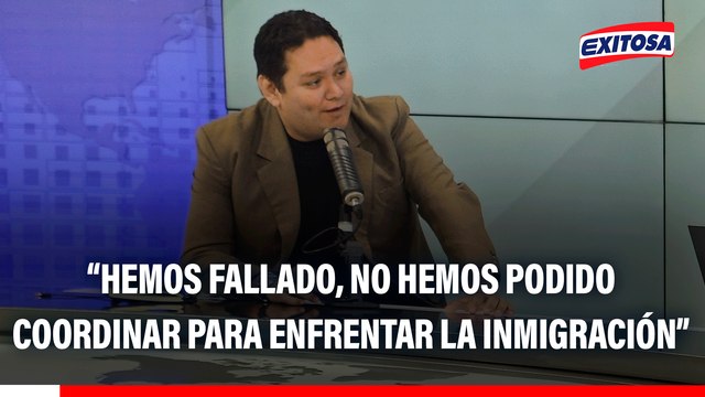 Enrique Valderrama: Como Indoamérica hemos fallado, no hemos podido coordinar para enfrentar la inmigración y las bandas transnacionales
